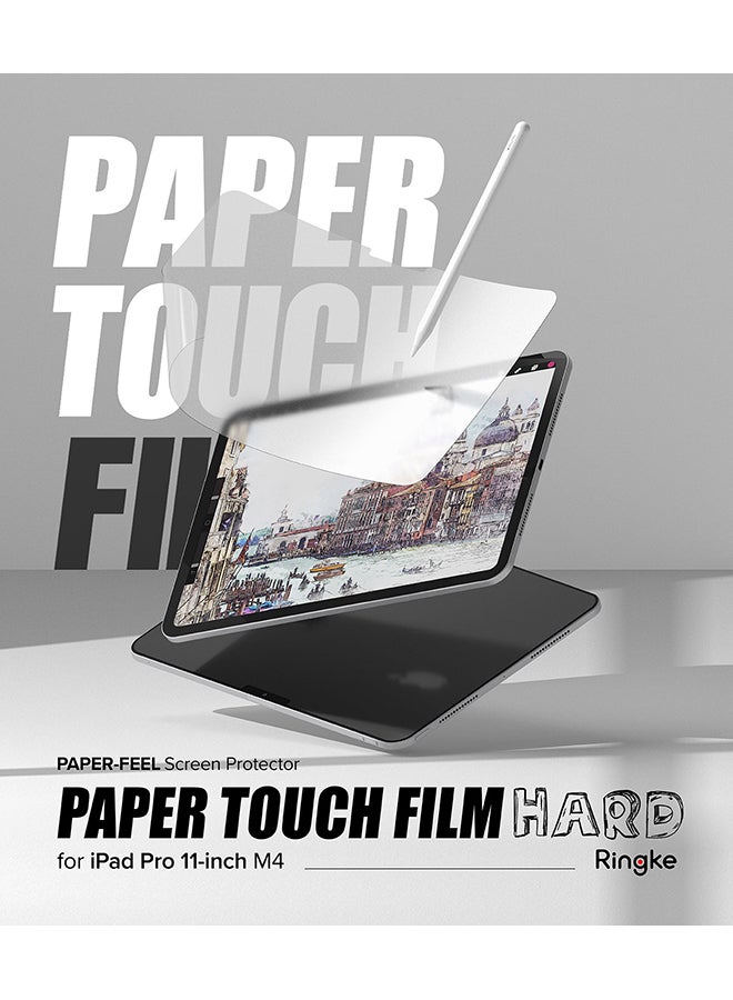 Ringke - Paper Touch [Hard Film] For iPad Pro 11-Inch M4 (2024) Screen Protector, Anti-Fingerprint Matte PET Paper Textured Pen Tip Wear Protection Clear - Image 1