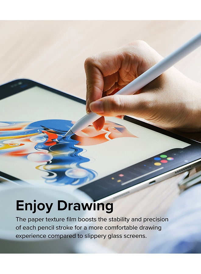 Ringke - Paper Touch [Hard Film] For iPad Pro 11-Inch M4 (2024) Screen Protector, Anti-Fingerprint Matte PET Paper Textured Pen Tip Wear Protection Clear - Image 1
