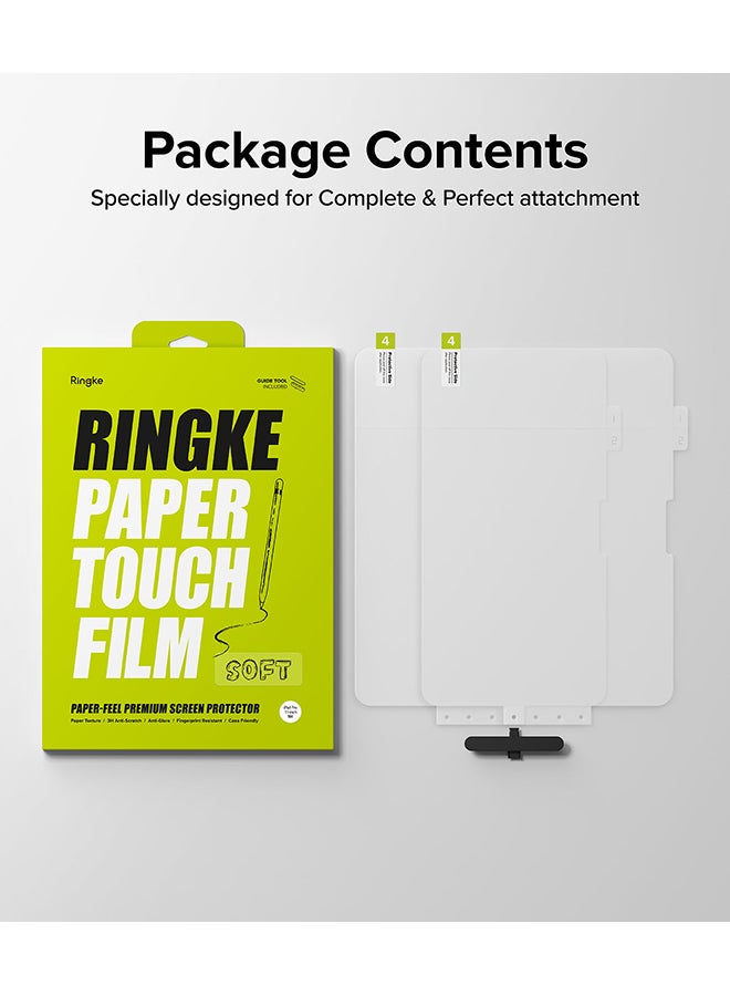 Ringke - Paper Touch [Hard Film] For iPad Pro 11-Inch M4 (2024) Screen Protector, Anti-Fingerprint Matte PET Paper Textured Pen Tip Wear Protection Clear - Image 1