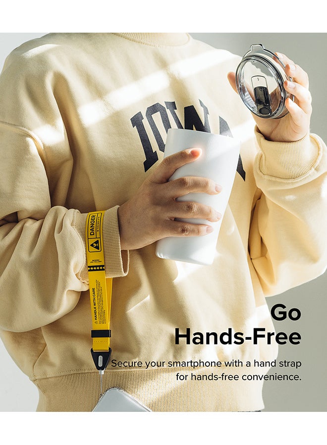 رينجك - Hand Strap, Wrist Lanyard String Strap Designed for Universal iPhone/Galaxy/Android Cell Phone Case, Digital Camera, DSLR, Tablet, Keys, ID - Danger Yellow - Image 1