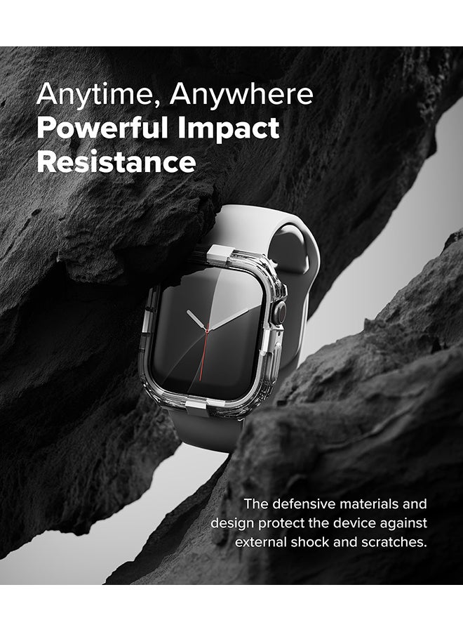 رينجك حماية فوسيون لساعة آبل 10 42 مم، إطار حماية مزدوج الطبقات من PC TPU شفاف اللون - - Image 4