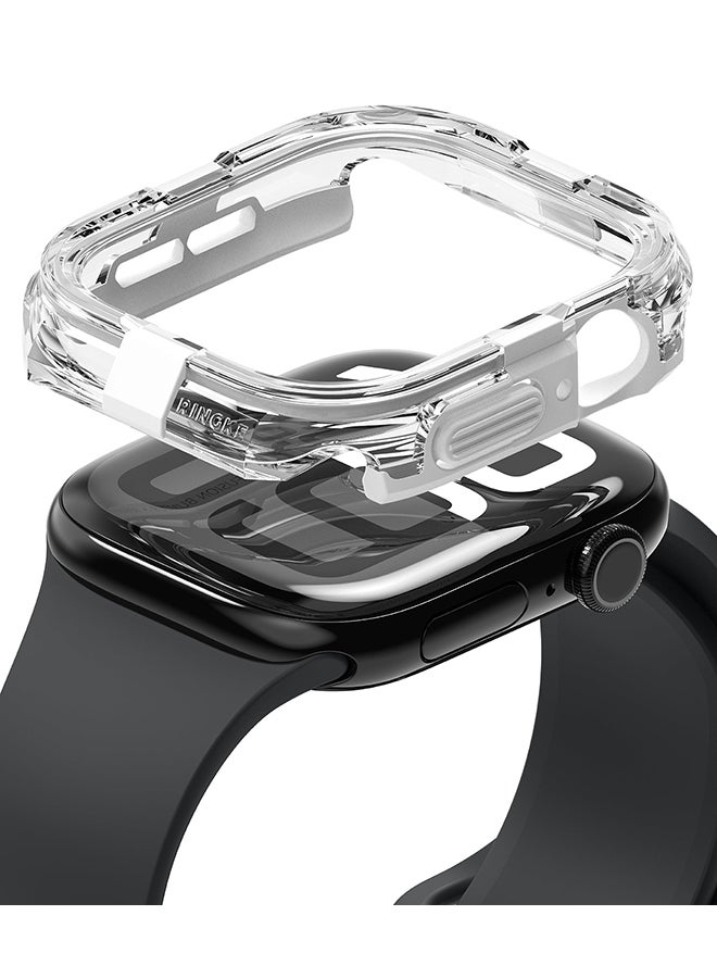 رينجك حماية فوشن لساعة آبل 10 46 مم، إطار حماية مزدوج الطبقات من PC TPU بلون شفاف - - Image 1