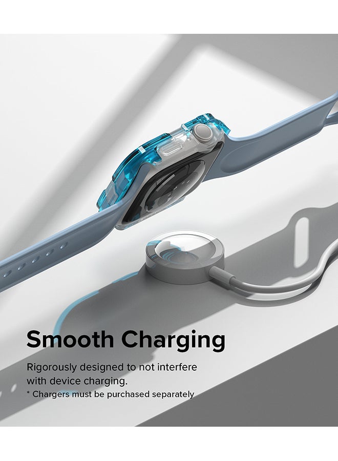 رينجك حافة فيوجن لساعات آبل 9 / 8 / 7 45 مم، علبة ساعة آبل SE / 6 / 5 / 4 44 مم، غطاء مزدوج الطبقات للنساء والرجال - نيون - Image 4