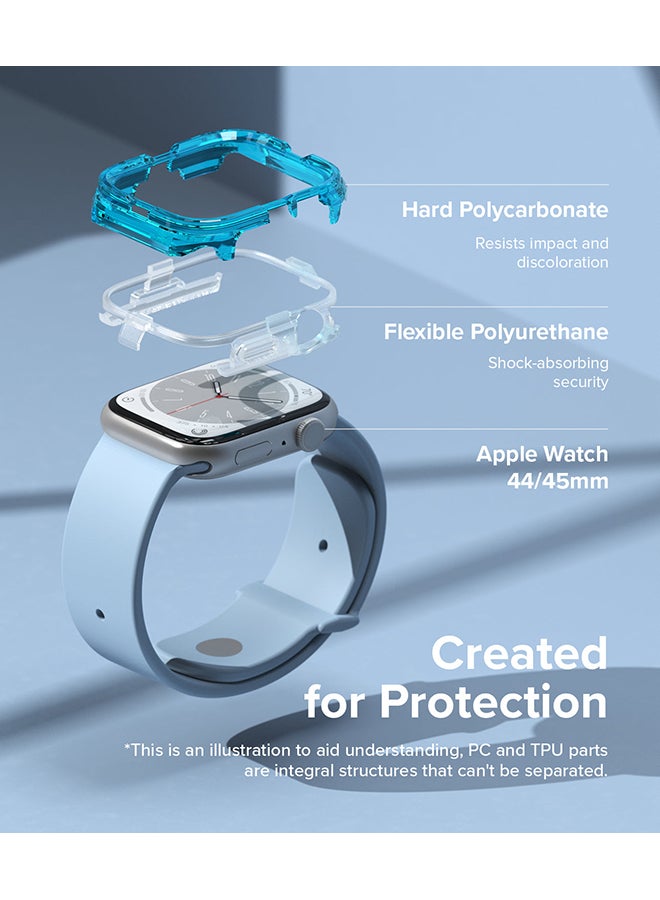 رينجك حافة فيوجن لساعات آبل 9 / 8 / 7 45 مم، علبة ساعة آبل SE / 6 / 5 / 4 44 مم، غطاء مزدوج الطبقات للنساء والرجال - نيون - Image 3