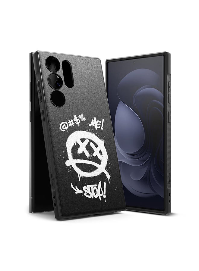 Ringke Onyx For Samsung Galaxy S23 Ultra 5G Case Enhanced Grip Tough Flexible TPU Shockproof Rugged TPU Bumper Drop Protection Phone Cover - Graffiti - Image 1