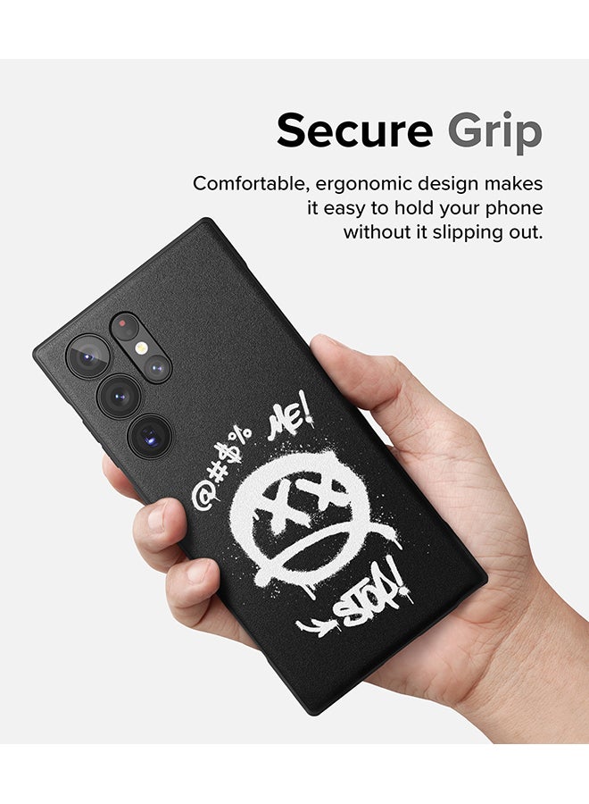 Ringke Onyx For Samsung Galaxy S23 Ultra 5G Case Enhanced Grip Tough Flexible TPU Shockproof Rugged TPU Bumper Drop Protection Phone Cover - Graffiti - Image 3