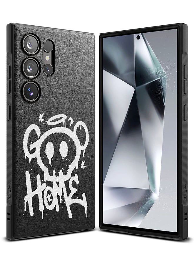 Ringke Onyx For Samsung Galaxy S24 Ultra Case Enhanced Grip Tough Flexible TPU Shockproof Rugged TPU Bumper Drop Protection Phone Cover - Graffiti 2 - Image 1