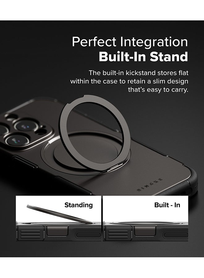 Ringke Alles For iPhone 16 Pro Case For Magsafe Protective Case with Stand Powerful Magnetic Shockproof Phone Case Cover - Gun Metal - Image 4
