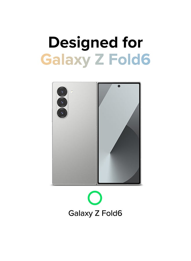 رينجك - Fusion Design For Samsung Galaxy Z Fold 6 Case Cover Transparent PC Back  Soft Flexible TPU Bumper  Back Phone Cover - Dry Flowers - Image 1