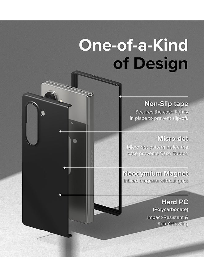 Ringke Slim Magnetic For Samsung Galaxy Z Fold 6 Case Compatible with MagSafe , Solid Sleek Protective Transparent Back Phone Cover - Black  - Image 5