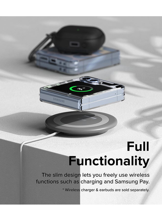 Ringke Fusion Design For Samsung Galaxy Z Flip 6 Case Cover Transparent PC Back  Soft Flexible TPU Bumper  Back Phone Cover - Dry Flowers - Image 4