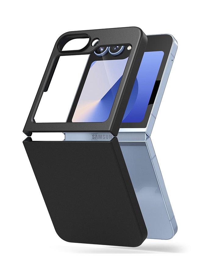 Ringke Slim Magnetic for Galaxy Z Flip 6 Case, Compatible with MagSafe, Solid Sleek Protective Transparent Back Phone Cover - Black - Image 1