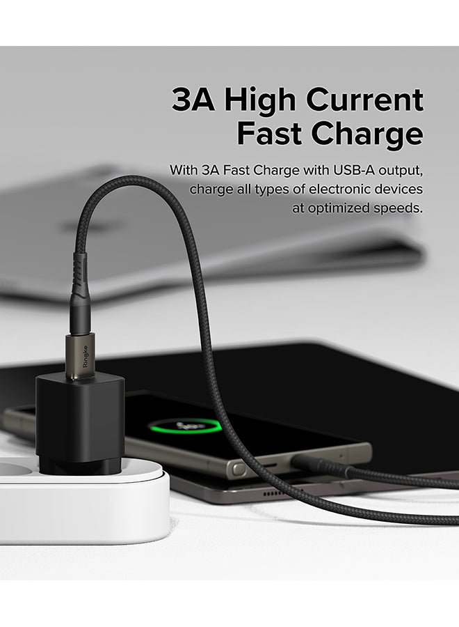 Ringke USB 3 C Female to USB A Male Adapter for High Speed Data Transfer, USB C to USB OTG Charger Converter - Pack of 2 - Grey - Image 3