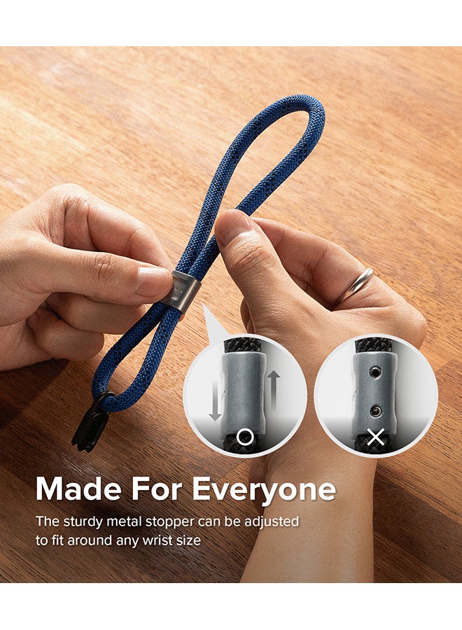 Ringke Rope Hand Strap [Adjustable Phone Wrist Strap] Universal Multifunctional Camera Lanyard Wristlet Designed for Phone Cases, Earbuds, Cameras, Car Keys - Blue - Image 3