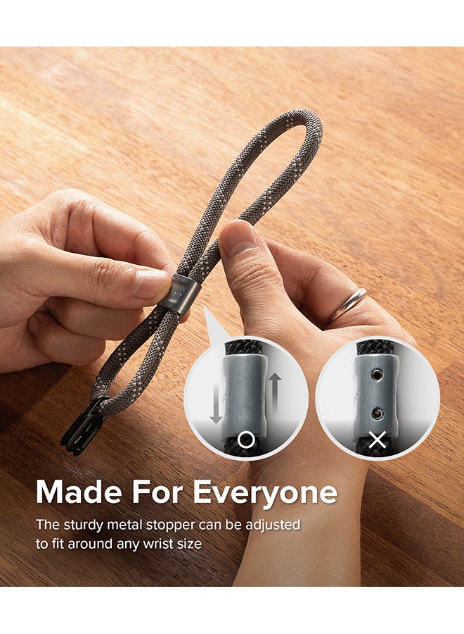 Ringke Rope Hand Strap, Adjustable Phone Wrist Strap, Universal Multifunctional Camera Lanyard Wristlet Designed for Phone Cases, Earbuds, Cameras, Car Keys - Grey - Image 3