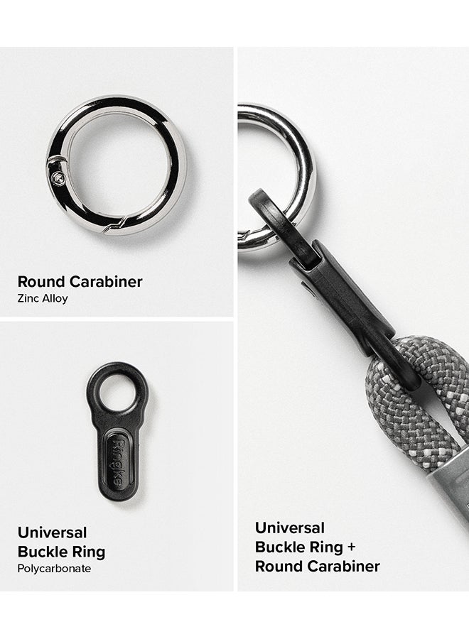 Ringke Rope Hand Strap, Adjustable Phone Wrist Strap, Universal Multifunctional Camera Lanyard Wristlet Designed for Phone Cases, Earbuds, Cameras, Car Keys - Grey - Image 2