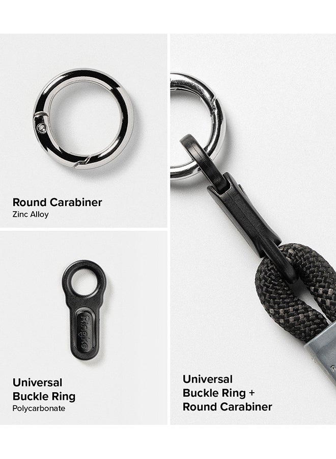 Ringke Rope Hand Strap, Adjustable Phone Wrist Strap, Universal Multifunctional Camera Lanyard Wristlet Designed for Phone Cases, Earbuds, Cameras, Car Keys - Black - Image 2