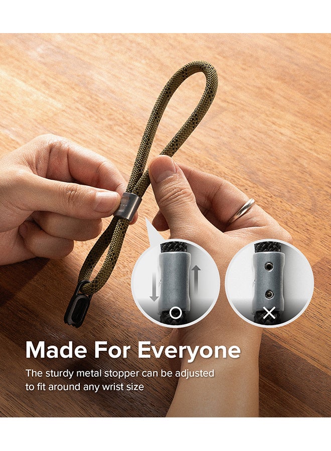 Ringke Rope Hand Strap, Adjustable Phone Wrist Strap, Universal Multifunctional Camera Lanyard Wristlet Designed for Phone Cases, Earbuds, Cameras, Car Keys - Olive Green - Image 3