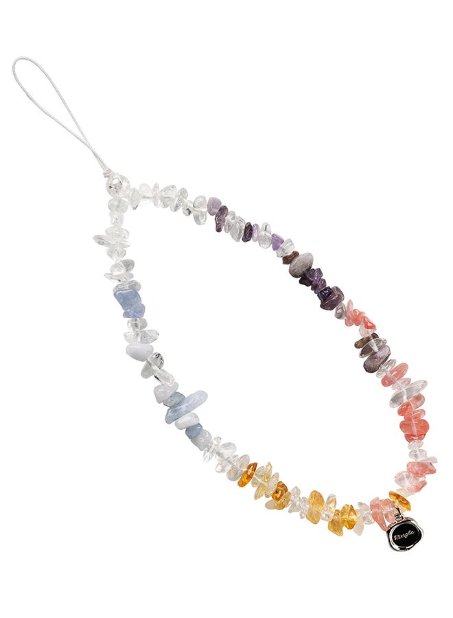 Ringke Beaded Strap Compatible for Cell Phone Case, Cute Aesthetic Stone Beads Charm Keychain Wrist Hand Bracelet Strap for Phone Cover Decoration Accessories - Gemstone - Image 1