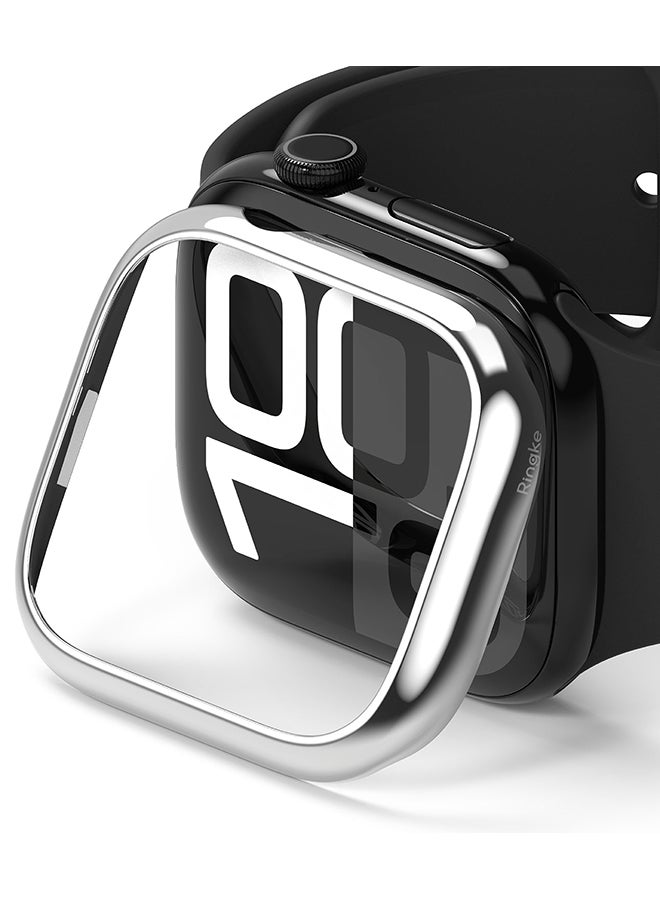 رينجك Bezel Styling For Apple Watch 10 42mm Case, Stylish Stainless Steel Frame, Anti Scratch Protector Adhesive Lightweight Cover Accessory - 42-01 - Clear - Image 1