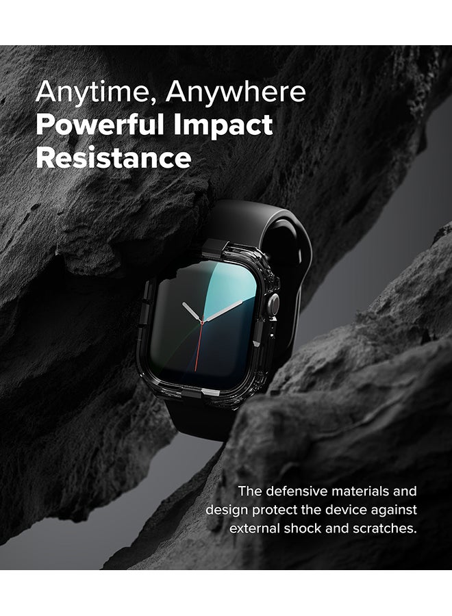 Ringke Fusion Bumper For Apple Watch 10 42mm Case, Frame Bumper Protection Double Layered PC TPU Transparent Color Watch Case - Black - Image 4