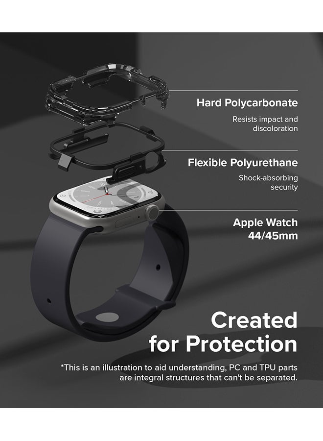 Ringke Fusion Bumper For Apple Watch 9 / 8 / 7 45mm, Apple Watch SE / 6 / 5 / 4 44mm Case, Double-layer Cover for Women, Men - Black - Image 3