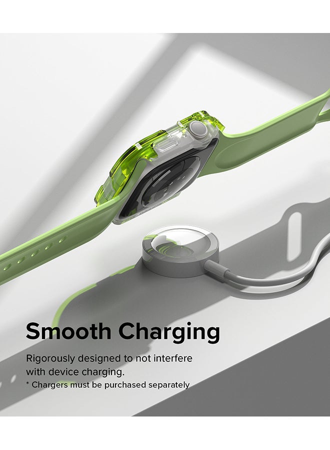 رينجك حافة فيوجن لساعات آبل 9 / 8 / 7 45 مم، علبة ساعة آبل SE / 6 / 5 / 4 44 مم، غطاء مزدوج الطبقات للنساء والرجال - نيون - Image 4