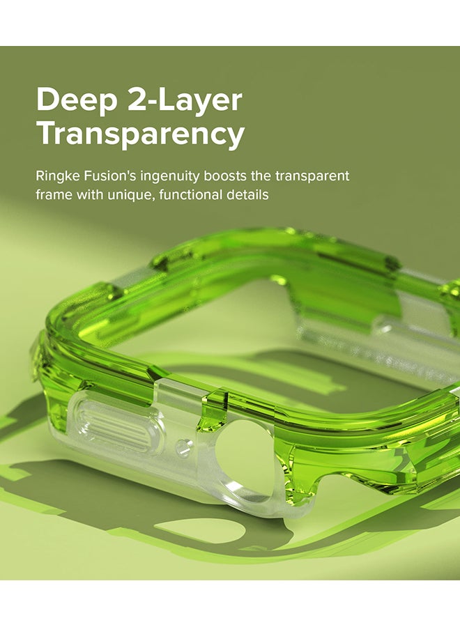 رينجك حافة فيوجن لساعات آبل 9 / 8 / 7 45 مم، علبة ساعة آبل SE / 6 / 5 / 4 44 مم، غطاء مزدوج الطبقات للنساء والرجال - نيون - Image 5