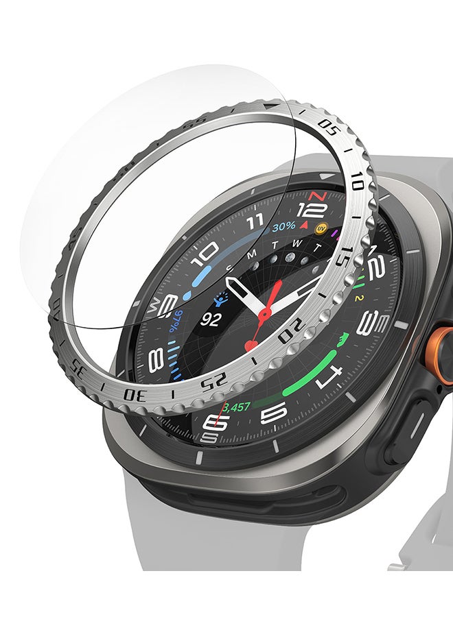 Ringke Bezel Styling And Glass Combo For Samsung Galaxy Watch Ultra Case, Anti Scratch Protector Adhesive Frame Ring Cover Accessory Full-Coverage Screen Protector- 47-01 - Clear - Image 1