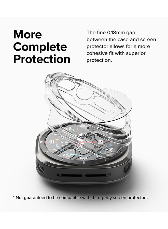 رينجك غطاء زجاجي رفيع وممتد لجهاز سامسونج جالكسي ووتش ألترا، واقي ضد الخدوش، إطار لاصق، غطاء ملحق، واقي شاشة كامل التغطية - - Image 5