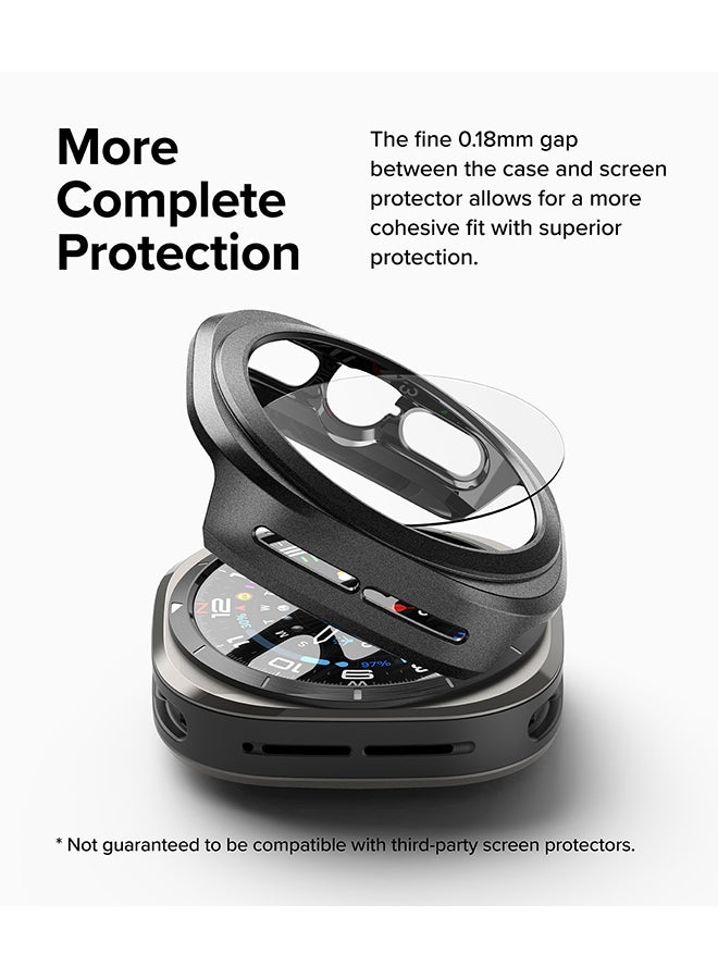 رينجك غطاء زجاجي رفيع وممتد لجهاز سامسونج جالكسي ووتش ألترا، واقي ضد الخدوش، إطار لاصق، غطاء ملحق، واقي شاشة كامل التغطية - - Image 5