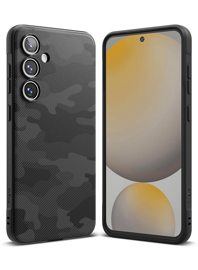 Ringke Onyx For Samsung Galaxy S24 FE Case Enhanced Grip Tough Flexible TPU Shockproof Rugged TPU Bumper Drop Protection Phone Cover - Camo Black - Image 1