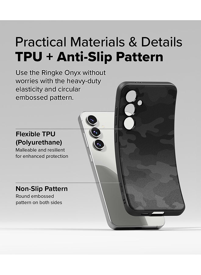 Ringke Onyx For Samsung Galaxy S24 FE Case Enhanced Grip Tough Flexible TPU Shockproof Rugged TPU Bumper Drop Protection Phone Cover - Camo Black - Image 3