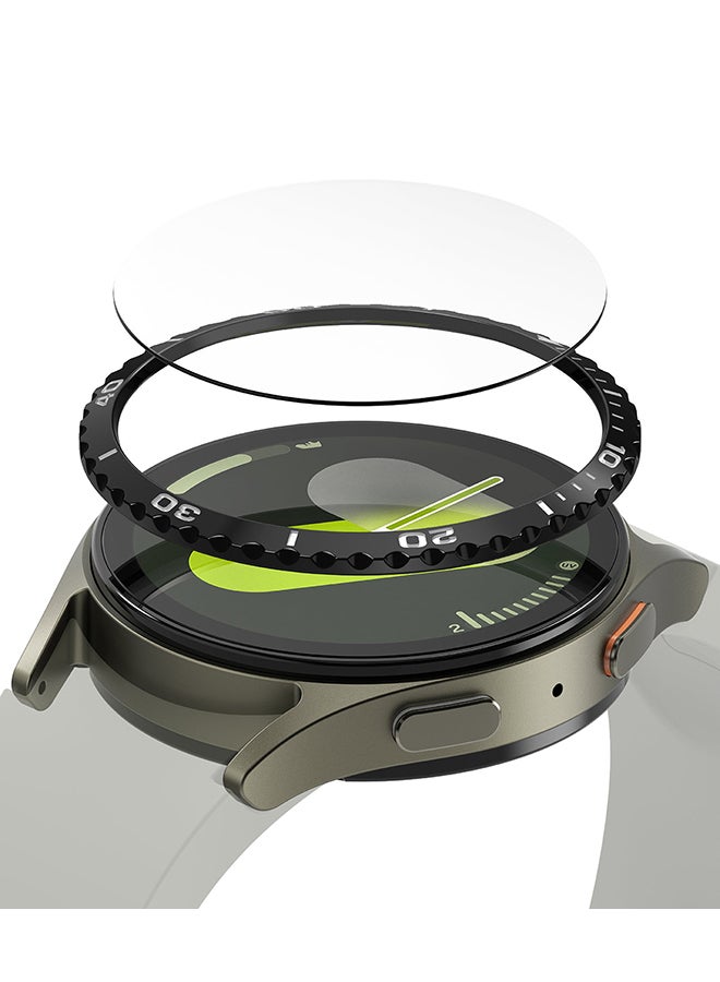 رينجك تصميم الإطار وغطاء الزجاج لجهاز سامسونج جالاكسي ووتش 7 بحجم 40 مم، واقي ضد الخدوش، إطار لاصق، غطاء ملحق واقي كامل الشاشة - 40-02 - - Image 1
