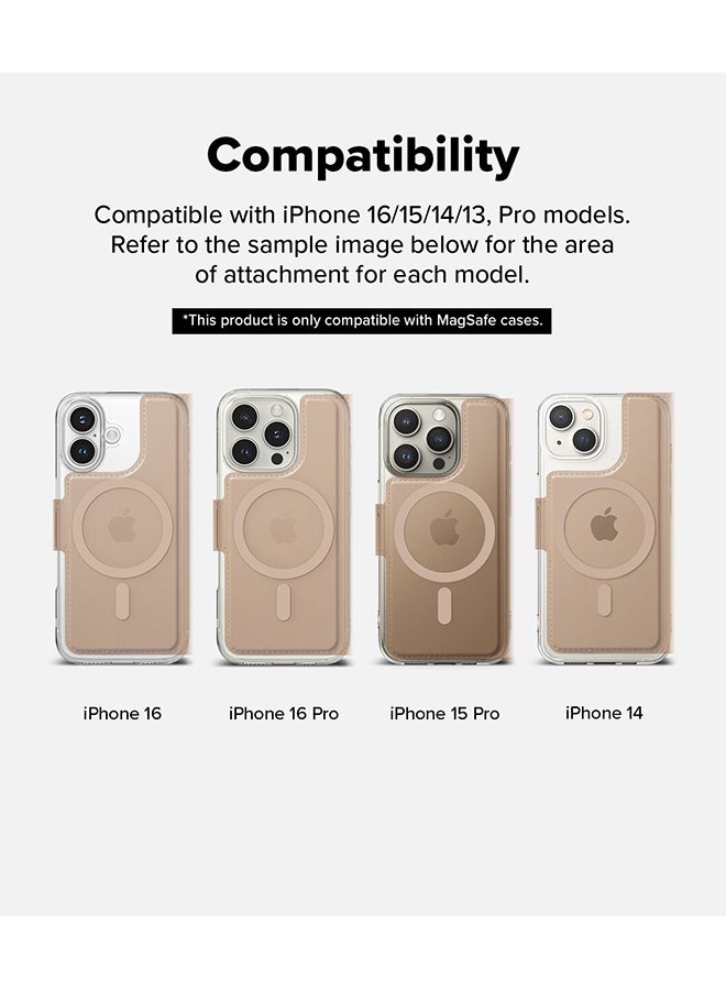 Ringke Folio Wallet Magnetic Case For iPhone 16/15/14/13 Pro And iPhone 16/15/14/13 Case, Detachable Wallet Premium Leather Phone Over For Magsafe Case - Brown - Image 2
