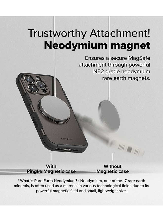 Ringke Alles For iPhone 16 Pro Max Case For Magsafe Protective Case With Stand Powerful Magnetic Shockproof Phone Case Cover - Gun Metal - Image 4