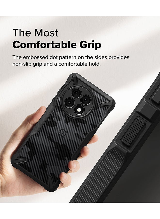 Ringke - Fusion-X For OnePlus 13R Case Cover , Rugged Heavy Duty Shockproof Protection Hybrid Scratch Resistant Shockproof Protection Phone Cover - Camo Black - Image 1