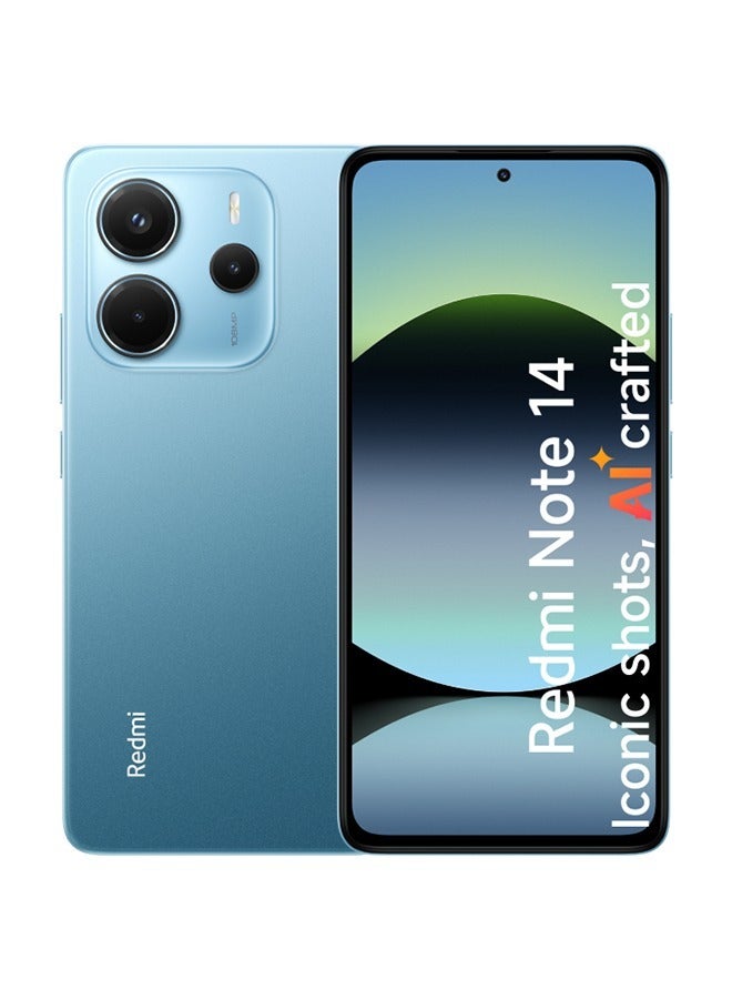 شاومي Redmi Note 14 Dual SIM Ocean Blue 6GB 128GB 4G - Middle East Version  - Image 1
