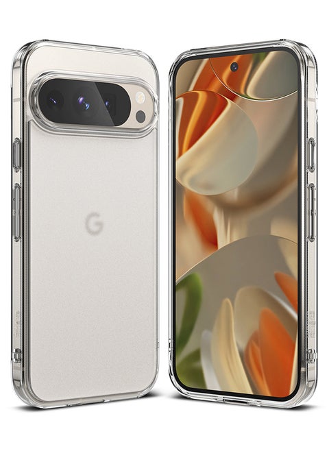 Fusion For Google Pixel 9 Pro XL Case Cover Transparent PC Back Flexible TPU Bumper Shockproof Protection Phone Cover - Matte Clear