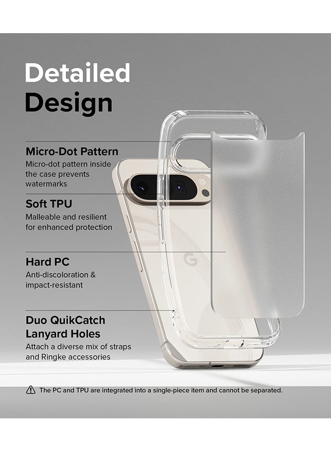 Ringke - Fusion For Google Pixel 9 Pro XL Case Cover Transparent PC Back Flexible TPU Bumper Shockproof Protection Phone Cover - Matte Clear - Image 1