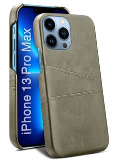 MARGOUN iPhone 13 Pro Max 2Packs Case Cover Leather with Card Holder for Men Women Phone Case with 3D Screen Protector Grey-2  - Image 3