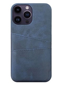 MARGOUN iPhone 14 Pro Max Case Cover Leather with Card Holder for Men Women Phone Case Blue-1  - Image 2