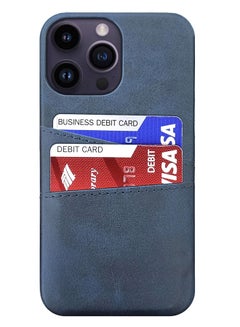 MARGOUN iPhone 14 Pro Max Case Cover Leather with Card Holder for Men Women Phone Case Blue-1  - Image 4
