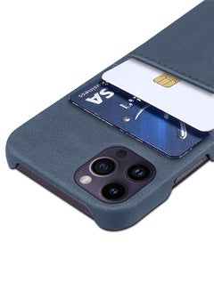 MARGOUN iPhone 14 Pro Max Case Cover Leather with Card Holder for Men Women Phone Case Blue-1  - Image 5