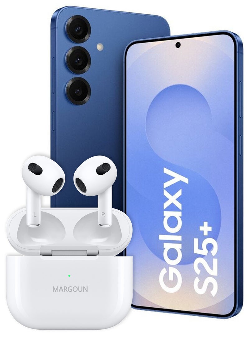 MARGOUN Wireless Earbuds 3rd Generation for Galaxy S25 Plus, Bluetooth Headphones With Charging Case, In-Ear Headphones Hi-Fi Stereo Sound Noise Reduction - White White - Image 1