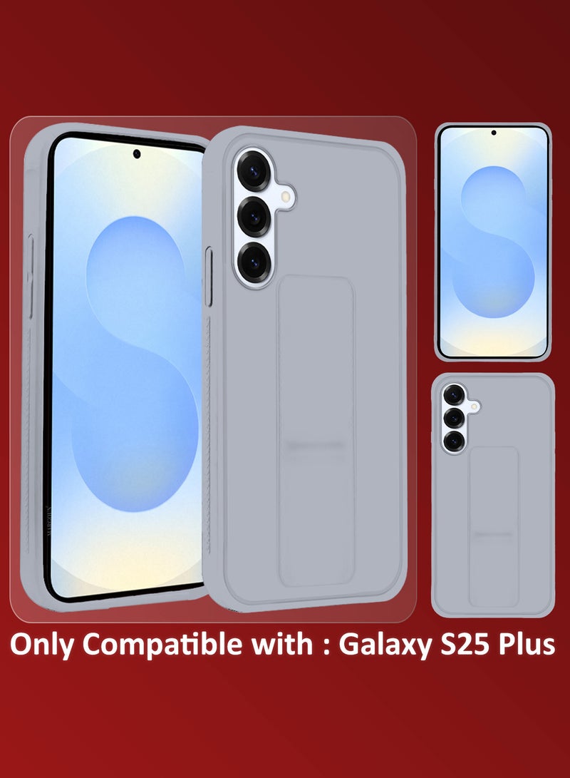 مارجون حافظة سيليكون لجهاز Galaxy S25 Plus 2 حزمة مع وظيفة حامل مقاومة للصدمات ومضادة للخدش مع قبضة إصبع وحماية شاشة خصوصية واحدة - Image 2