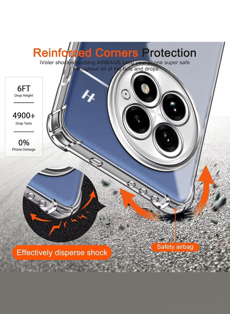 مارجون غطاء حماية من جوريلا لـ OnePlus 13 3 عبوات، غطاء خلفي شفاف من TPU مقاوم للصدمات ودائم مع 2 واقي شاشة 3D مقاوم للصدمات - Image 5