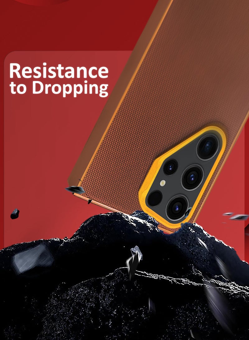 MARGOUN Samsung Galaxy S23 Ultra 2 Pack Vegan Leather Case, 1 Cover with 1 Screen Protector, Slim Fit, Raised Edges for Camera and Screen Protection Brown-2 - Image 3