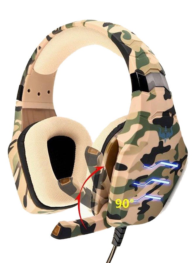 MARGOUN Stereo Gaming Headset GP60M Wired Built-in Microphone and Noise Isolation 3.5mm Jack for Mobile, PS4, and Multi-Platform Gaming - Camouflage - Image 1