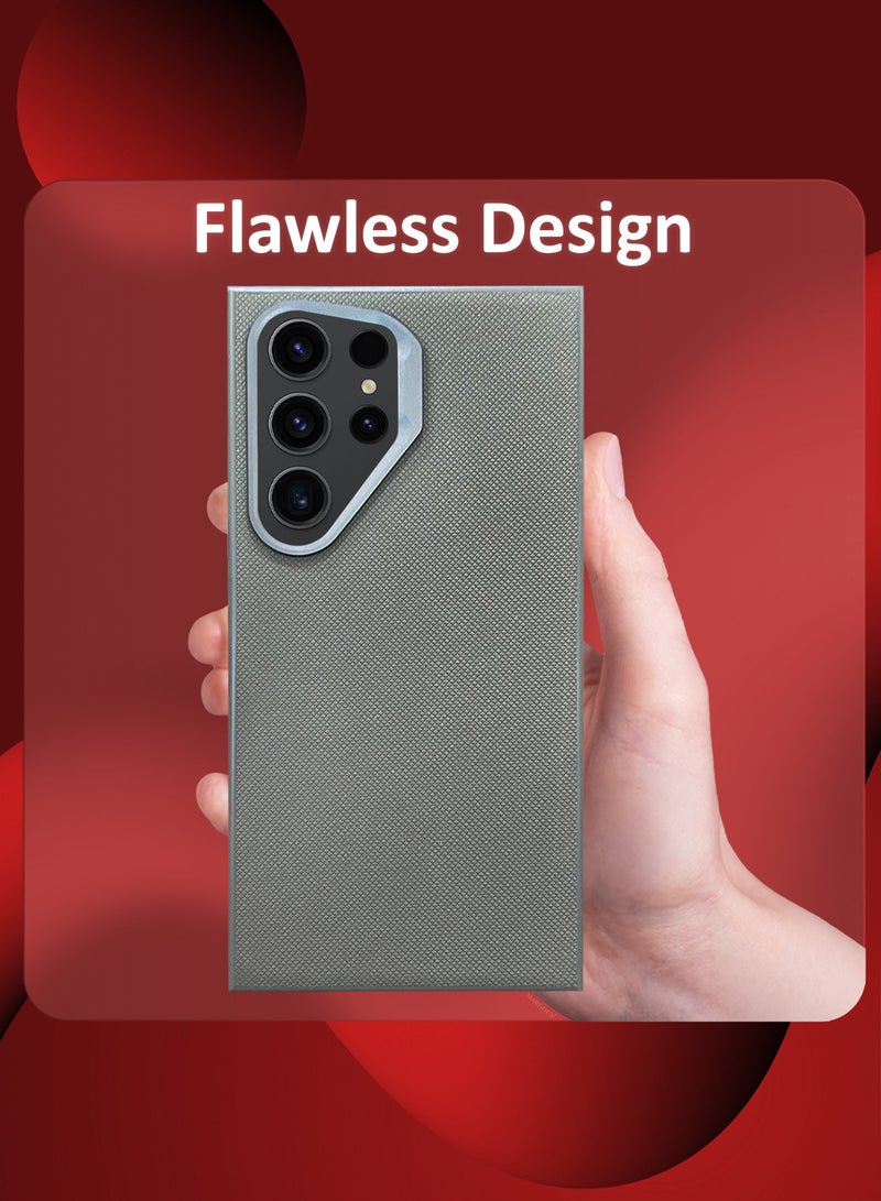 مارجون غطاء هاتف سامسونج جالاكسي S24 ألترا من الجلد النباتي، تصميم نحيف، حواف مرتفعة لحماية الكاميرا والشاشة - Image 4